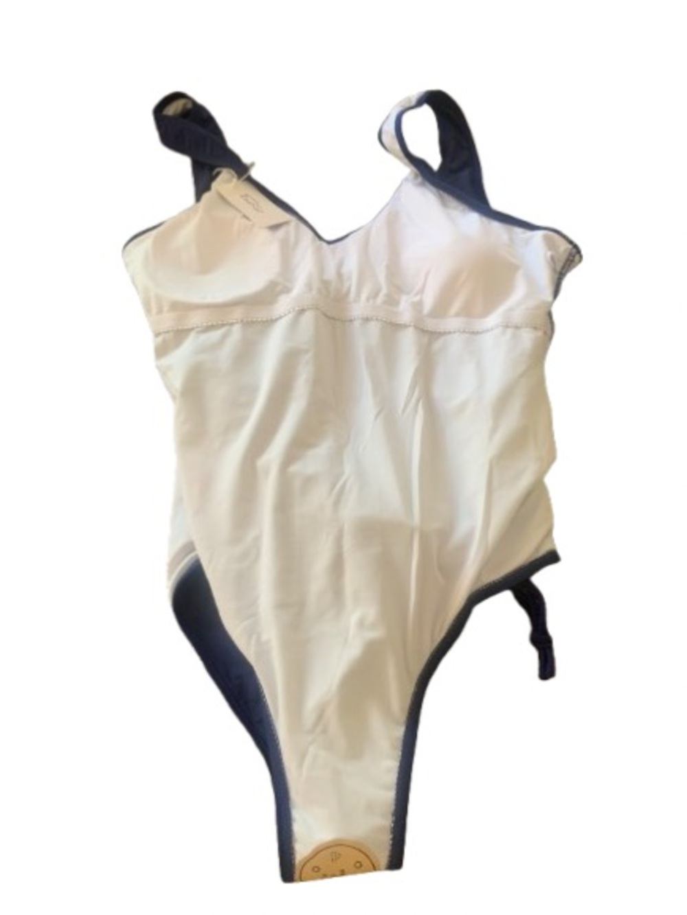 Women’s Navy Blue One Piece Swimsuit Size 2XL Ruched Tummy Control Bathing Suit - Picture 4 of 5